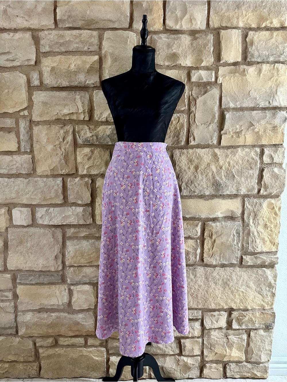 SHEIN Lavender Floral A-Line Maxi Skirt